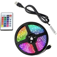 Rgb Şerit LED Seti, Kumandalı, Çok Renkli, Işıklandırma, Dekorasyon
