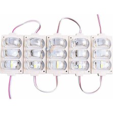 Geniş Açılı 3’lü LED Işık Seti, 12V, 3W, Beyaz, 5 Adet