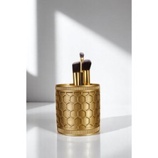 Feyza Design Şık Altın Renkli Makyaj Organizeri ve Fırça Düzenleyici