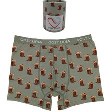 GOST LİRİA -  Covboy Desenli Erkek Boxer