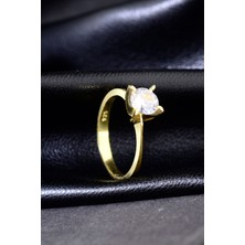 Innuendo Altın Kaplama 925 Ayar Tektaş Yüzük