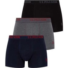 U.S. Polo Assn. Erkek 3'lü Boxer L Beden Rahat Paça Tipi Farklı Desenler