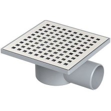 Starseven Yer Süzgeci Kare 15X15 cm 70 mm Yandan Çıkışlı