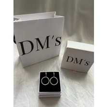 DMs Silver Çift Halkalı Gümüş Küpe