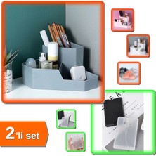 Feyza Design Pratik Masaüstü Düzenleyici ve Şık Cep Parfüm Şişesi Seti, 2'li