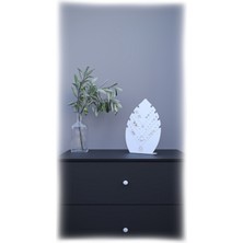 Feyza Design Yaprak Şeklinde Küpe Tutucu, Metal Takı Düzenleyici, Masaüstü Organizer