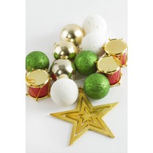 13 Adet Karışık Küçük Yılbaşı Ağaç Süsü