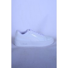 Puma 390758 01 Smash Platform V3 Bağcıklı Ortapedik Kavucuk Taban Beyaz Kadın Günlük Ayakkabı