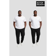 Superlife Erkek Büyük Beden Ikili Jogger Paça Lastikli Ince Eşofman Altı Seti  SPR26BEA951+2