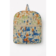 Doğu Çanta Ritim Modeli Keten Sırt Çantası (Bej)