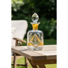 Tiesa Home Cam Yaldızlı El Imalatı 1 Litre Su Viski Şişesi Başucu Sürahisi M6