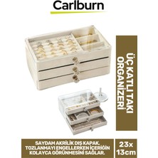 Feyza Design Şeffaf Çok Gözlü Takı Organizer, Şık ve Pratik Tasarım