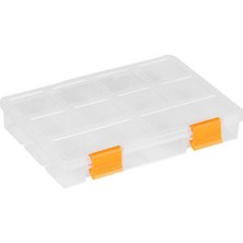 Feyza Design 10 Bölmeli Kapaklı Organizer, Balıkçı Marangoz ve Takı Saklama Kutusu