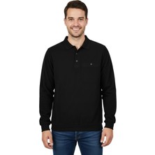 Dynamo Erkek Büyük Beden Polo Yaka Cepli Selanik Sweatshirt BGL-ST04925