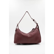 Hüvendo Ayarlanabilir Askılı Günlük Orta Boy Kadın Omuz Çantası Bordo