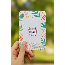 Takıntı Takı Pembe Sevimli Kedi Rozeti