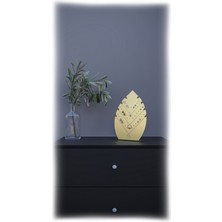 Feyza Design Yaprak Şekilli Metal Takı Düzenleyici, Masaüstü Organizer, Gold Renk