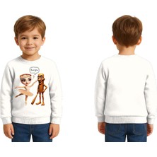 Sedirli Unisex Braınrot Baskılı Çocuk Swaetshirt 3 Iplik Şardonlu