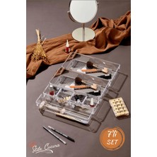 Feyza Design 7 Parça Ayarlanabilir Çekmece Iç Düzenleyici Makyaj ve Takı Organizer