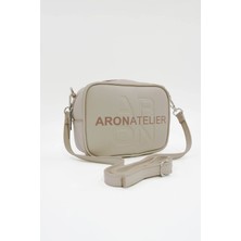 Hüvendo Küçük Boy  Crossbody Çapraz Askılı Kadın Omuz Çantası Bej