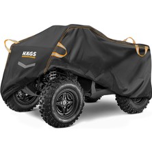Haegs Atv Brandası, Atv Koruma Kılıfı Örtüsü 4 Mevsim Su Geçirmez (L-200-95-105CM) - Siyah