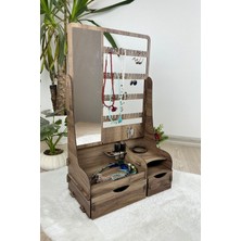 Feyza Design Ayna ve 2 Çekmeceli Çok Amaçlı Takı ve Kozmetik Organizer
