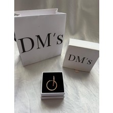 DMs Silver Yuvarlak Rose Halka Gümüş Küpe