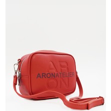 Hüvendo Küçük Boy  Crossbody Çapraz Askılı Kadın Omuz Çantası Kırmızı