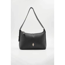 Hüvendo Klipsle Ayarlanabilir Askı Detaylı Günlük Kadın Omuz Çantası Siyah