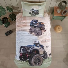 Clasy Ranforce %100 Pamuk Tek Kişilik Nevresim Off Road V1 Bej
