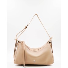 Hüvendo Ayarlanabilir Askılı Günlük Orta Boy Kadın Omuz Çantası Vizon