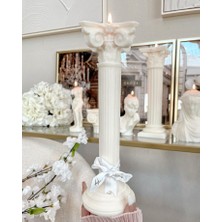 Yaratıcı Sanatlar Atölyesi 25 cm Dev Boy Dekoratif Roma Sütun Mum Kokulu Doğal Soya Mumu