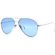 Cutler And Gross 1266 Gpl 58 Dpl Hand Made Sılver Blue Gümüş Mavi Pılot Unısex Güneş Gözlüğü