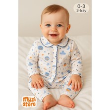 Myzi Store Yenidoğan Bebek Çocuk Pijama Takımı %100 Pamuk Geceleri Rahat Bir Uyku Için