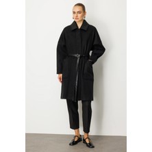 Ekol Kemer Detaylı Kaşe Kaban 6045