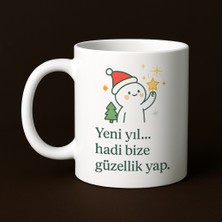 HanBazari Baskılı Kupa - "Yeni yıl... Hadi bize güzellik yap" - Hediyelik