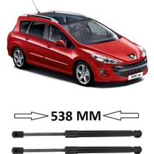 Cme Parts Peugeot 308 Stationwagon 2007-2013 Uyumlu Sağ + Sol Takım Bagaj Amortisörü 2 Adet 538MM 7000510263