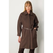 Ekol Kemer Detaylı Kaşe Kaban 6045