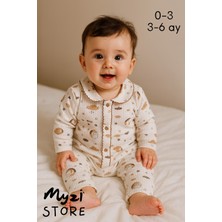 Myzi Store Yenidoğan Bebek Çocuk Pijama Takımı %100 Pamuk Geceleri Rahat Bir Uyku Için