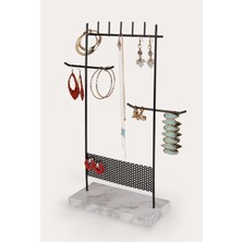 Feyza Design Şık Siyah Beyaz Kapsamlı Takı Düzeni, Modern ve Zarif Tasarım