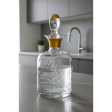 Tiesa Home Cam Yaldızlı El Imalatı 1 Litre Su Viski Şişesi Başucu Sürahisi M15