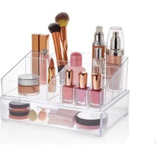 Feyza Design Çekmeceli Makyaj Düzenleyici, Fırça, Ruj ve Oje Saklama Kutusu