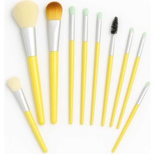 Feyza Design 12 Parça Pembe Profesyonel Makyaj Fırça ve Sünger Seti