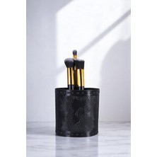 Feyza Design Şık Siyah Makyaj Organizeri ve Fırçalık, Düzenleyici ve Pratik Tasarım