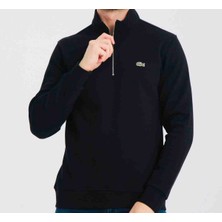 Lacoste Fermuar Yaka Regular Fit Uzun Kollu Lacivert