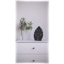 Feyza Design Yaprak Şekilli Metal Takı Düzenleyici, Masaüstü Organizer Siyah