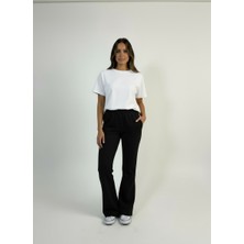 Lyvean 3 Iplik Şardonlu  Ispanyol Paça Pantolon