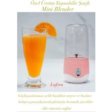 Lufern Özel Üretim Taşınabilir Şarjlı Mini Içecek Blender Ofis Piknik Spor Salonu Meyve Buz Protein Shake