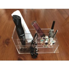 Feyza Design 6 Bölmeli Akrilik Makyaj ve Takı Organizer Seti (2'li)