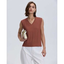 Youknitwear You Lim %100 Pamuk V Yaka Kadın Süveter